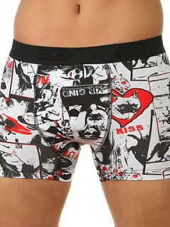 Облегающие боксеры с принтом белого цвета Underwear RT26565